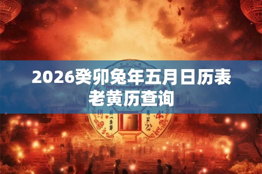 2026癸卯兔年五月日历表老黄历查询 2026癸卯兔年五月日历表老黄历查询