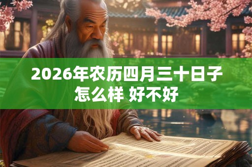 2026年农历四月三十日子怎么样 好不好 2026年农历四月三十日子怎么样 好不好