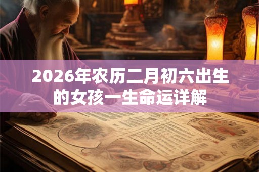 2026年农历二月初六出生的女孩一生命运详解 2026年农历二月初六出生的女孩一生命运详解