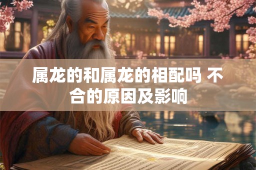 属龙的和属龙的相配吗 不合的原因及影响 属龙的和属龙的相配吗 不合的原因及影响