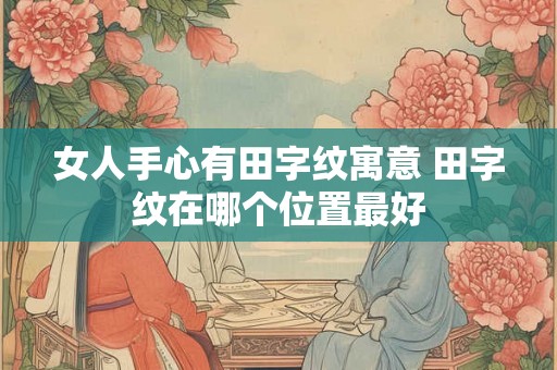 女人手心有田字纹寓意 田字纹在哪个位置最好 女人手心有田字纹寓意 田字纹在哪个位置最好