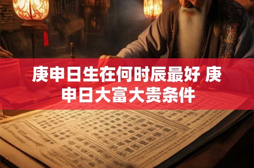 庚申日生在何时辰最好 庚申日大富大贵条件 庚申日生在何时辰最好 庚申日大富大贵条件