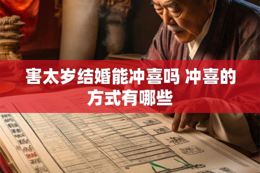 害太岁结婚能冲喜吗 冲喜的方式有哪些 害太岁结婚能冲喜吗 冲喜的方式有哪些