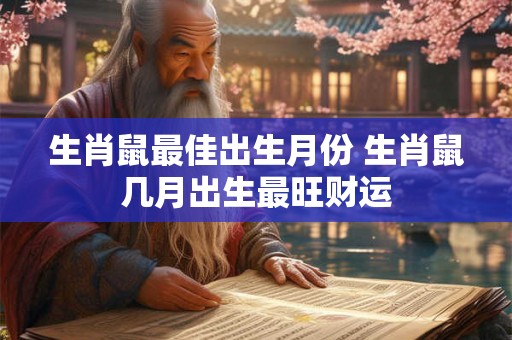 生肖鼠最佳出生月份 生肖鼠几月出生最旺财运 生肖鼠最佳出生月份 生肖鼠几月出生最旺财运