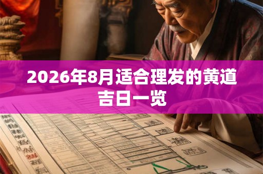 2026年8月适合理发的黄道吉日一览