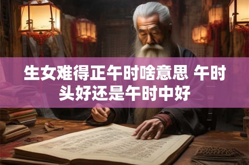 生女难得正午时啥意思 午时头好还是午时中好 生女难得正午时啥意思 午时头好还是午时中好