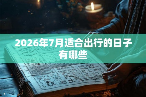 2026年7月适合出行的日子有哪些 2026年7月适合出行的日子有哪些