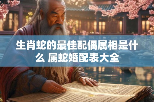 生肖蛇的最佳配偶属相是什么 属蛇婚配表大全