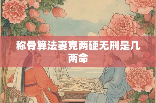 称骨算法妻克两硬无刑是几两命
