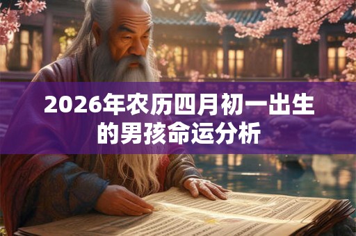 2026年农历四月初一出生的男孩命运分析 2026年农历四月初一出生的男孩命运分析