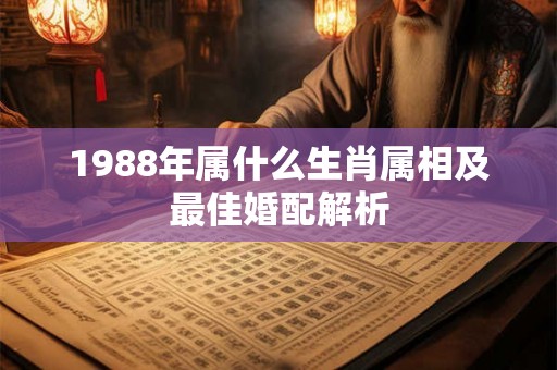 1988年属什么生肖属相及最佳婚配解析 1988年属什么生肖属相及最佳婚配解析