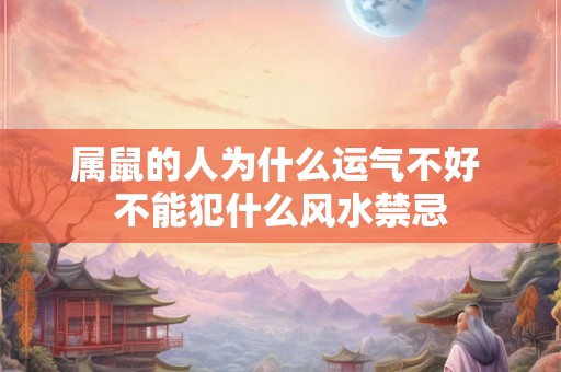 属鼠的人为什么运气不好 不能犯什么风水禁忌