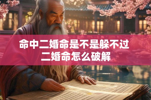 命中二婚命是不是躲不过 二婚命怎么破解 命中二婚命是不是躲不过 二婚命怎么破解