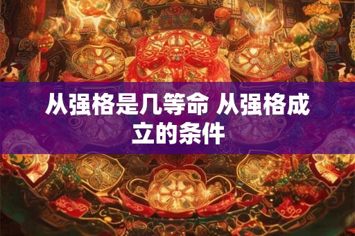 从强格是几等命 从强格成立的条件 从强格是几等命 从强格成立的条件