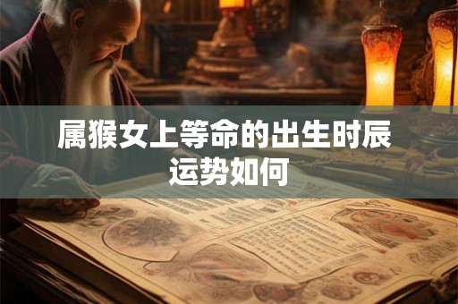 属猴女上等命的出生时辰 运势如何