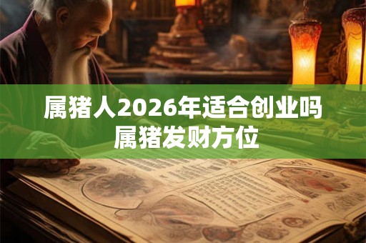 属猪人2026年适合创业吗 属猪发财方位