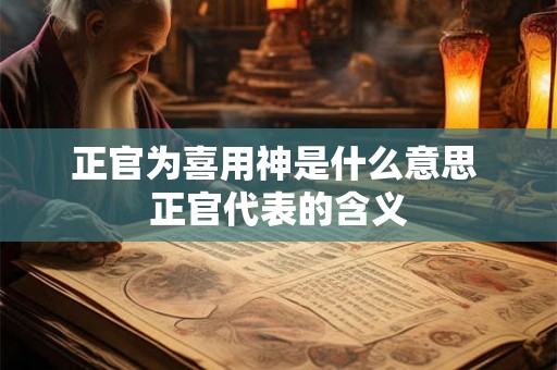 正官为喜用神是什么意思 正官代表的含义 正官为喜用神是什么意思 正官代表的含义