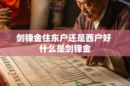 剑锋金住东户还是西户好 什么是剑锋金
