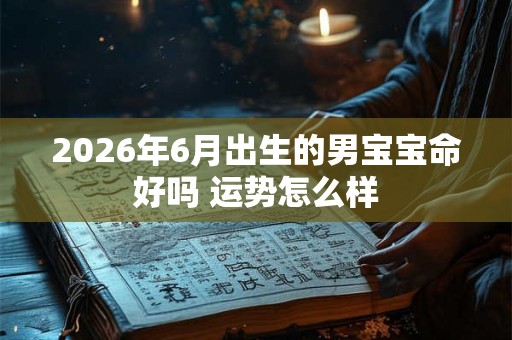 2026年6月出生的男宝宝命好吗 运势怎么样 2026年6月出生的男宝宝命好吗 运势怎么样