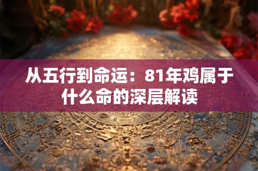 从五行到命运:81年鸡属于什么命的深层解读 从五行到命运:81年鸡属于什么命的深层解读