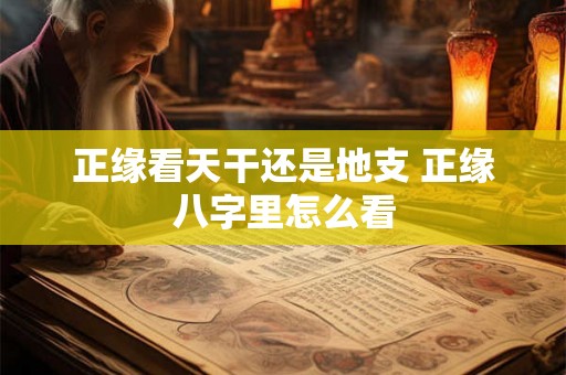 正缘看天干还是地支 正缘八字里怎么看 正缘看天干还是地支 正缘八字里怎么看
