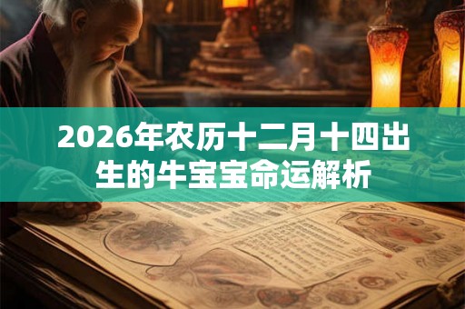 2026年农历十二月十四出生的牛宝宝命运解析 2026年农历十二月十四出生的牛宝宝命运解析