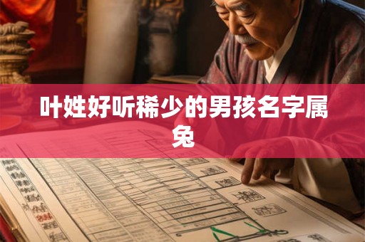 叶姓好听稀少的男孩名字属兔