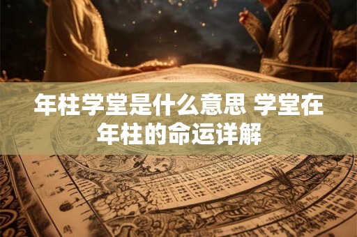 年柱学堂是什么意思 学堂在年柱的命运详解 年柱学堂是什么意思 学堂在年柱的命运详解