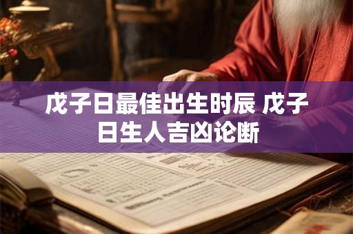 戊子日最佳出生时辰 戊子日生人吉凶论断