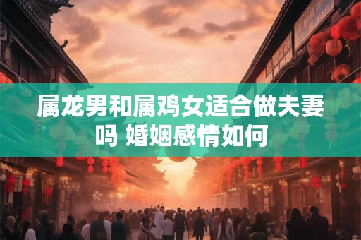 属龙男和属鸡女适合做夫妻吗 婚姻感情如何 属龙男和属鸡女适合做夫妻吗 婚姻感情如何