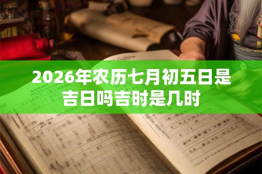 2026年农历七月初五日是吉日吗吉时是几时