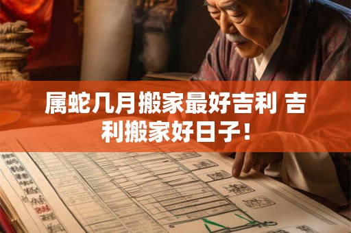 属蛇几月搬家最好吉利 吉利搬家好日子! 属蛇几月搬家最好吉利 吉利搬家好日子!