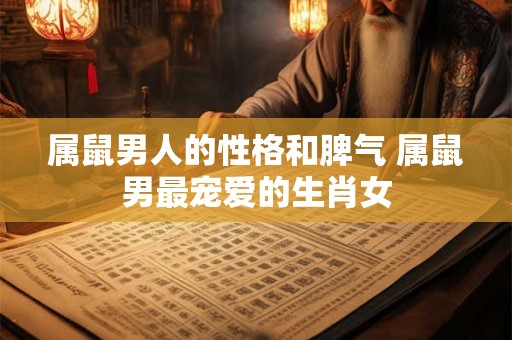 属鼠男人的性格和脾气 属鼠男最宠爱的生肖女