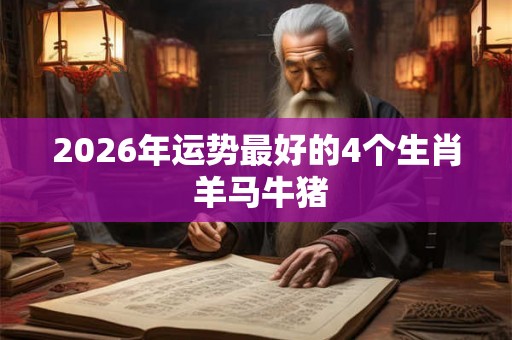 2026年运势最好的4个生肖 羊马牛猪 2026年运势最好的4个生肖 羊马牛猪