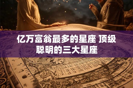 亿万富翁最多的星座 顶级聪明的三大星座 亿万富翁最多的星座 顶级聪明的三大星座