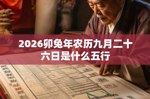 2026卯兔年农历九月二十六日是什么五行 2026卯兔年农历九月二十六日是什么五行