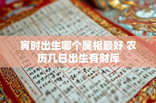 寅时出生哪个属相最好 农历几日出生有财库 寅时出生哪个属相最好 农历几日出生有财库