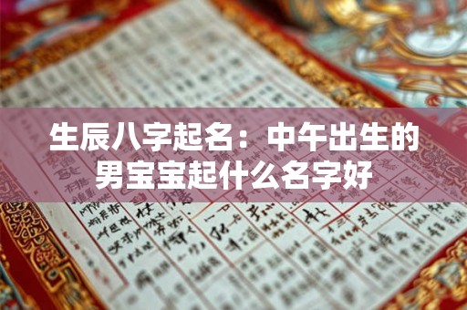 生辰八字起名：中午出生的男宝宝起什么名字好