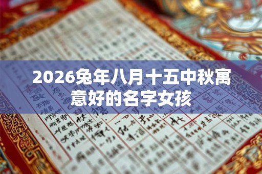 2026兔年八月十五中秋寓意好的名字女孩 2026兔年八月十五中秋寓意好的名字女孩