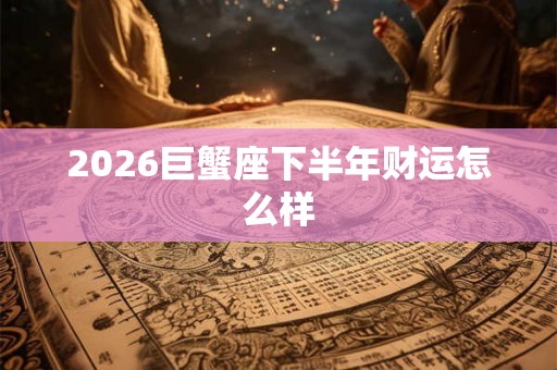 2026巨蟹座下半年财运怎么样 2026巨蟹座下半年财运怎么样