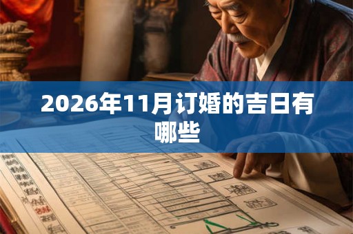 2026年11月订婚的吉日有哪些 2026年11月订婚的吉日有哪些