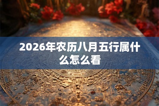 2026年农历八月五行属什么怎么看 2026年农历八月五行属什么怎么看