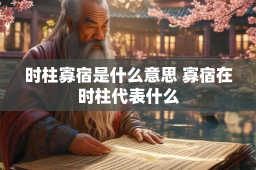 时柱寡宿是什么意思 寡宿在时柱代表什么 时柱寡宿是什么意思 寡宿在时柱代表什么