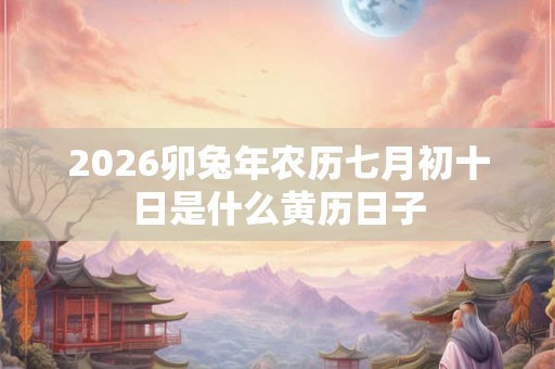 2026卯兔年农历七月初十日是什么黄历日子 2026卯兔年农历七月初十日是什么黄历日子