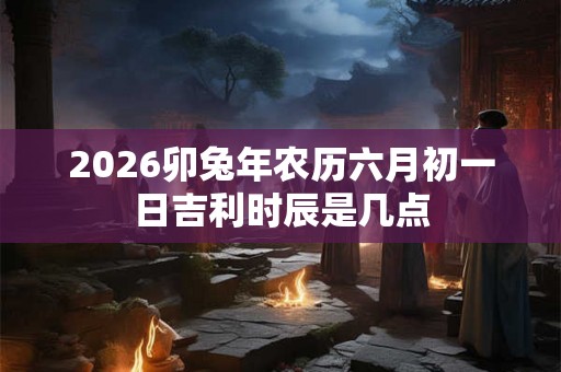 2026卯兔年农历六月初一日吉利时辰是几点