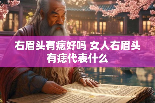 右眉头有痣好吗 女人右眉头有痣代表什么 右眉头有痣好吗 女人右眉头有痣代表什么