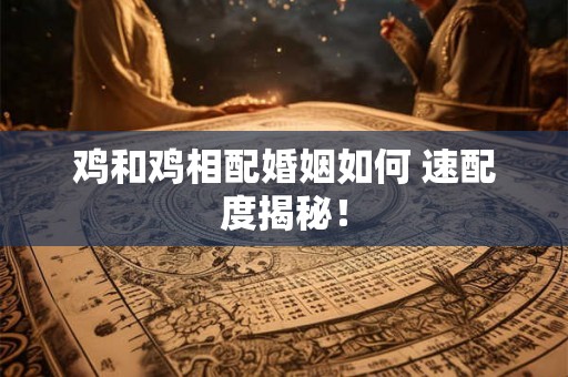 鸡和鸡相配婚姻如何 速配度揭秘! 鸡和鸡相配婚姻如何 速配度揭秘!
