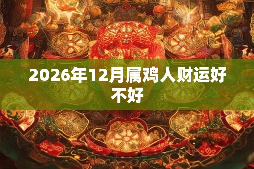 2026年12月属鸡人财运好不好 2026年12月属鸡人财运好不好