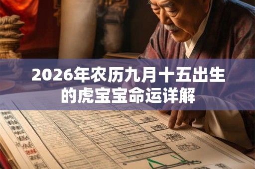 2026年农历九月十五出生的虎宝宝命运详解