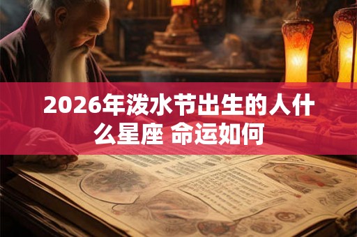 2026年泼水节出生的人什么星座 命运如何 2026年泼水节出生的人什么星座 命运如何